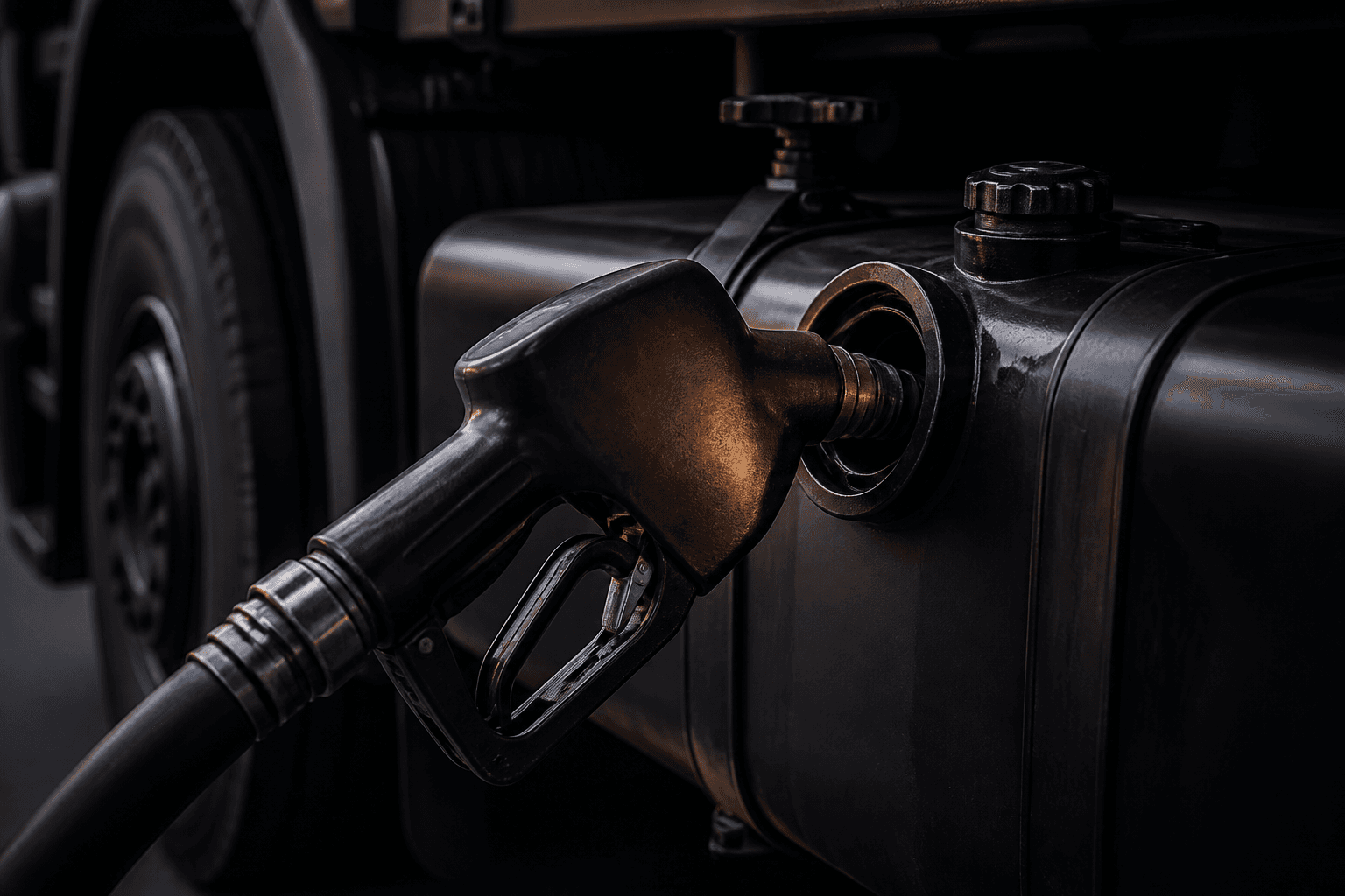 Diesel nozzle and tank inlet